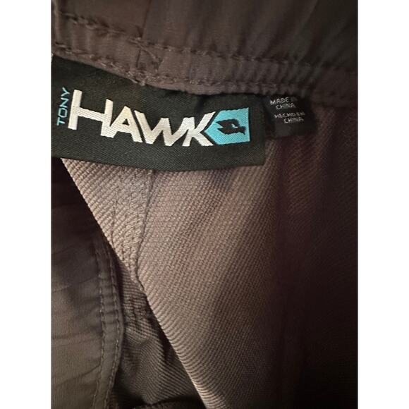 Tony Hawk Tech Cargo Shorts Gray Stretch 9” Zipper Pocket Men’s Size Large - Picture 4 of 7